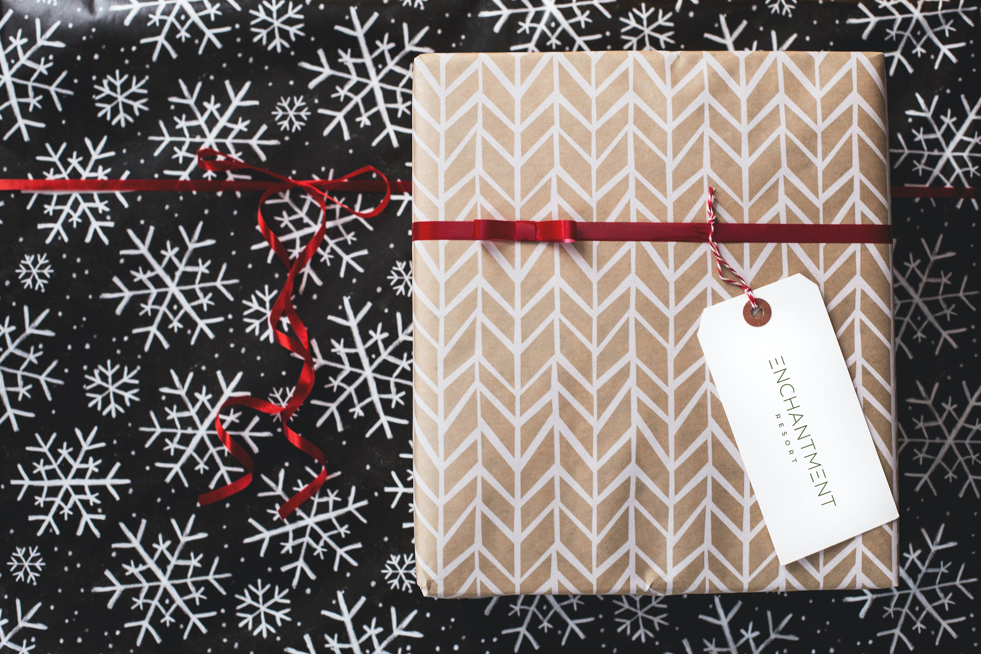 holiday gift with red bow