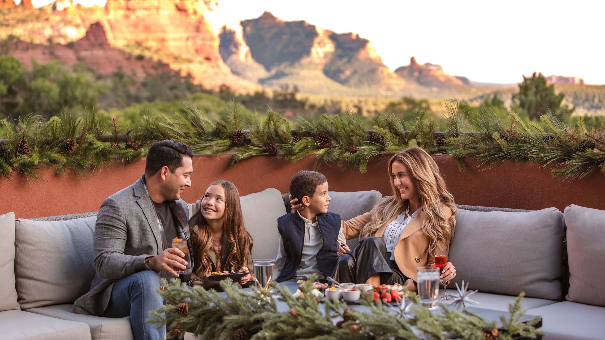family enjoying the views at Enchantment resort
